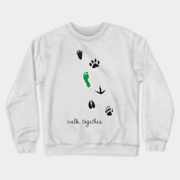 Walk together Crewneck Sweatshirt by swirlydesign